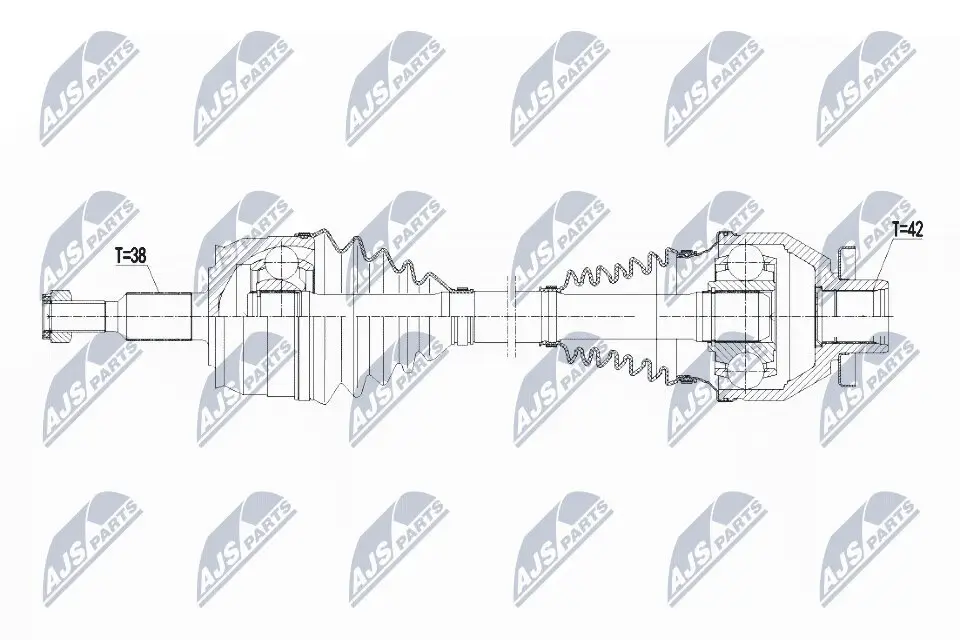 Antriebswelle Vorderachse links NTY NPW-VW-139