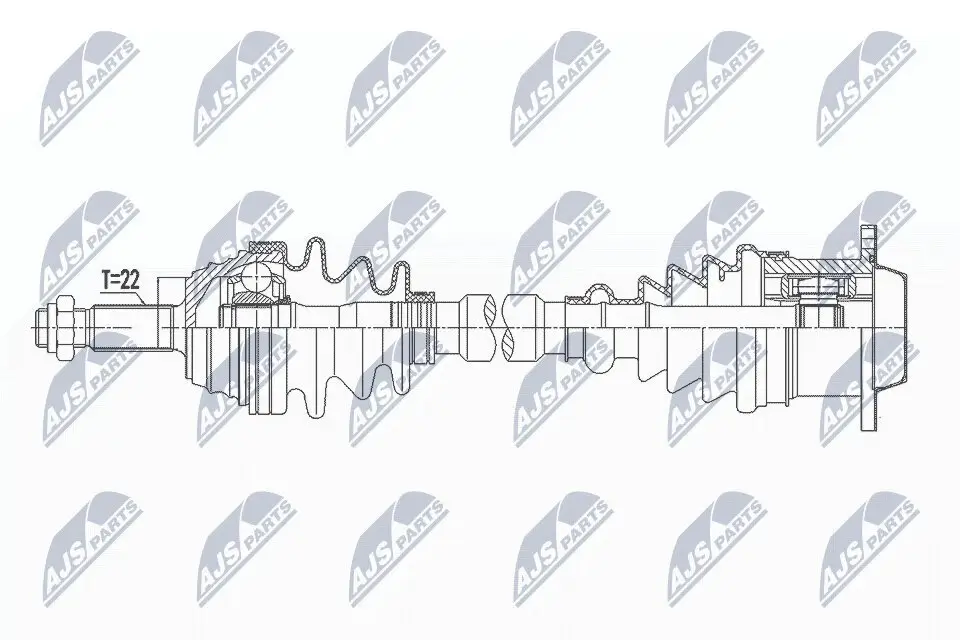 Antriebswelle Vorderachse rechts NTY NPW-VW-141