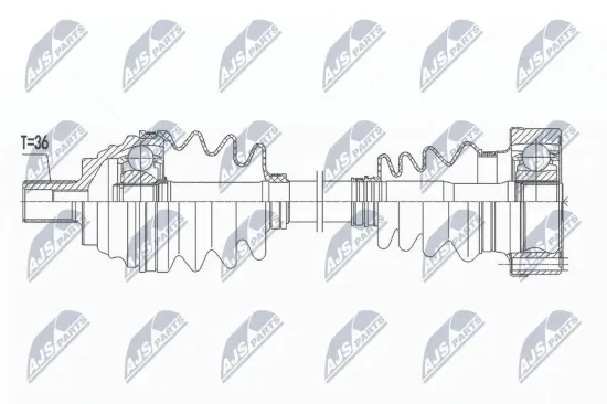 Antriebswelle Hinterachse rechts NTY NPW-VW-161 Bild Antriebswelle Hinterachse rechts NTY NPW-VW-161