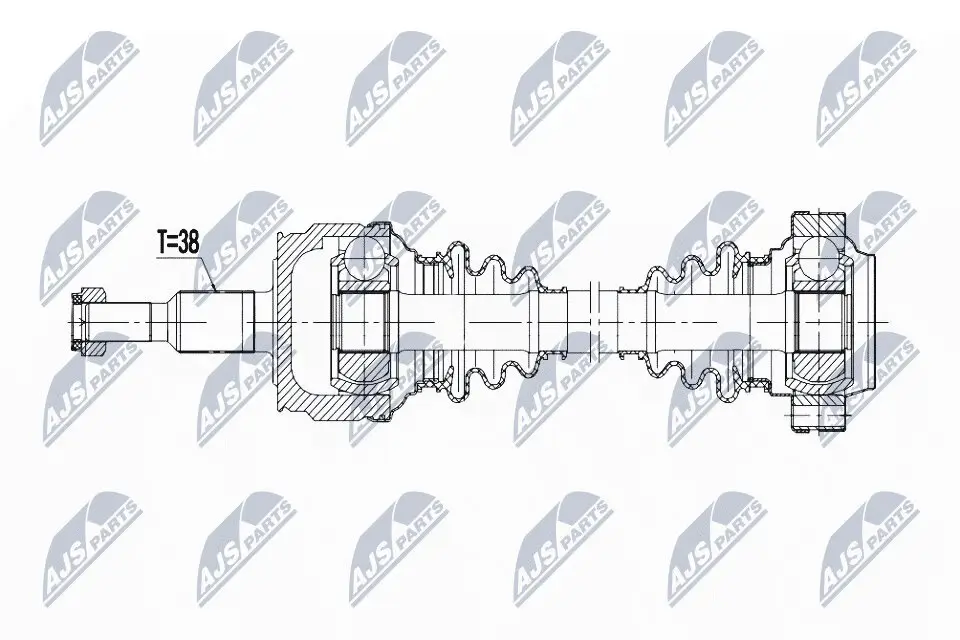 Antriebswelle Hinterachse NTY NPW-VW-189
