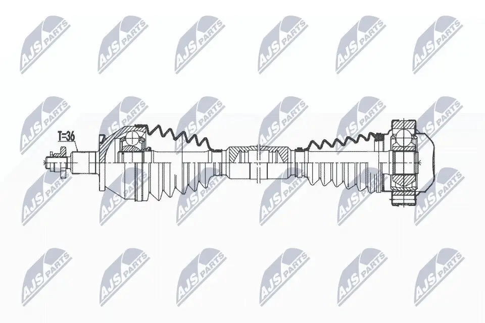Antriebswelle Vorderachse rechts NTY NPW-VW-190