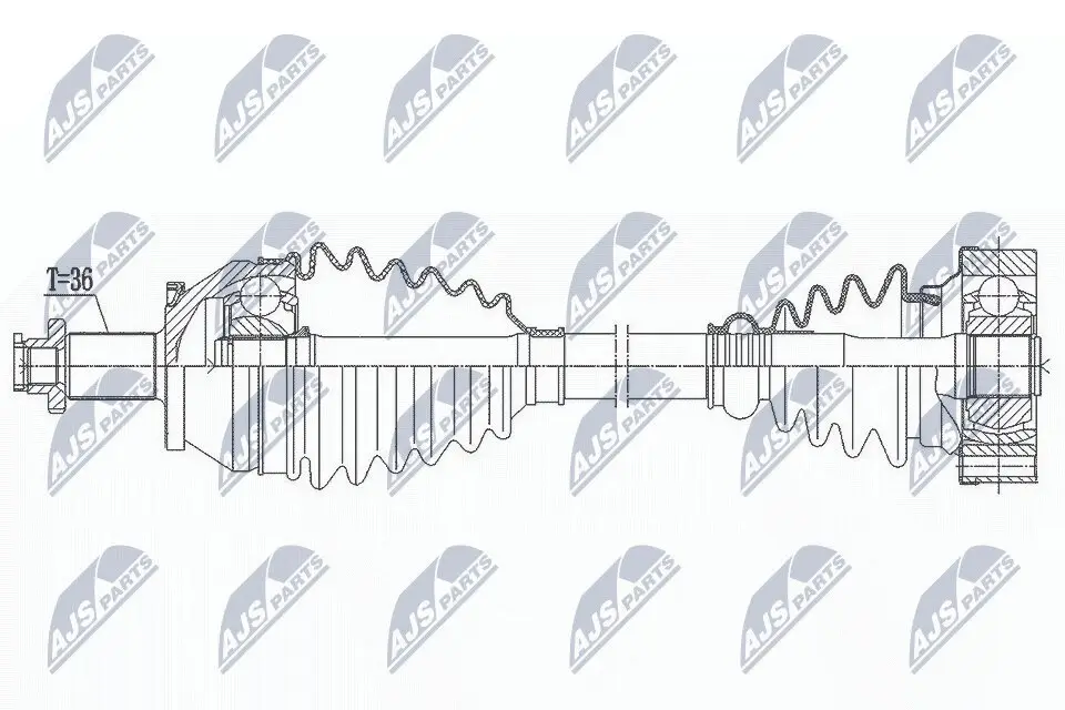 Antriebswelle Vorderachse links NTY NPW-VW-191