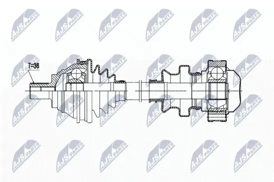 Antriebswelle Vorderachse links NTY NPW-VW-194 Bild Antriebswelle Vorderachse links NTY NPW-VW-194