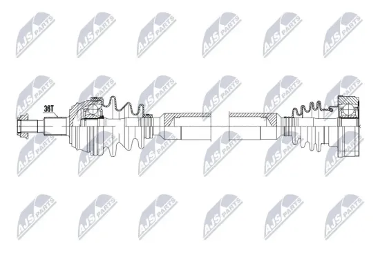 Antriebswelle Vorderachse rechts NTY NPW-VW-200 Bild Antriebswelle Vorderachse rechts NTY NPW-VW-200