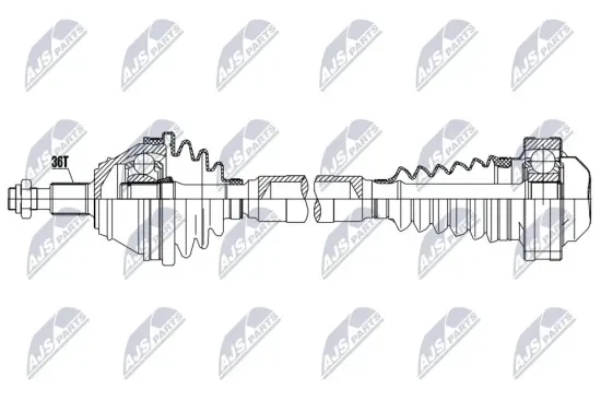 Antriebswelle Vorderachse rechts NTY NPW-VW-201 Bild Antriebswelle Vorderachse rechts NTY NPW-VW-201