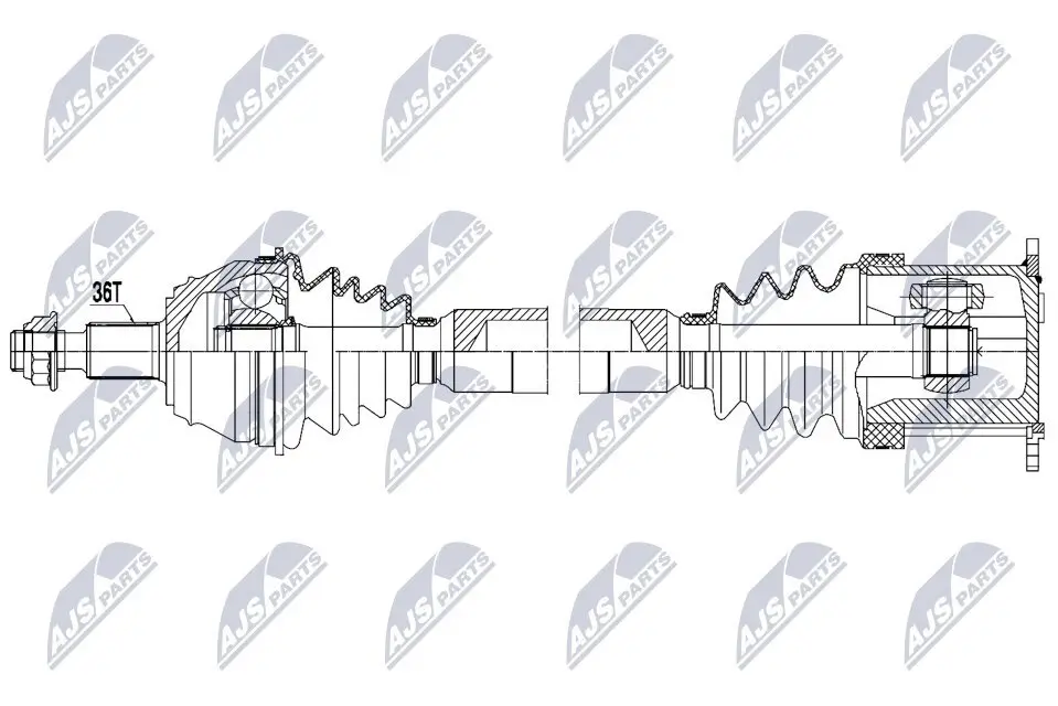 Antriebswelle Vorderachse rechts NTY NPW-VW-204