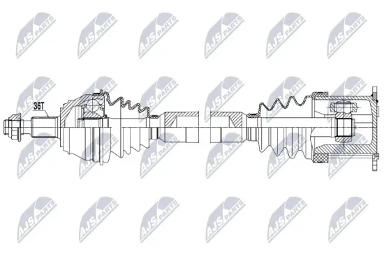 Antriebswelle Vorderachse rechts NTY NPW-VW-204 Bild Antriebswelle Vorderachse rechts NTY NPW-VW-204
