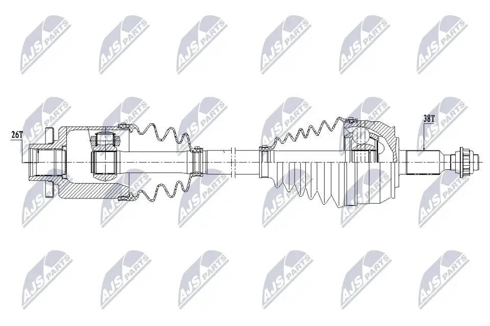 Antriebswelle Vorderachse rechts NTY NPW-VW-208