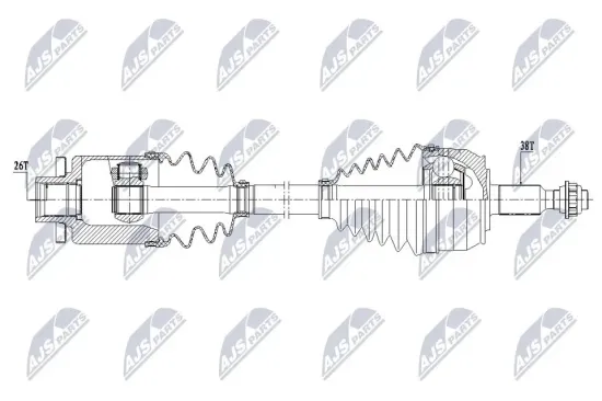 Antriebswelle Vorderachse rechts NTY NPW-VW-208 Bild Antriebswelle Vorderachse rechts NTY NPW-VW-208