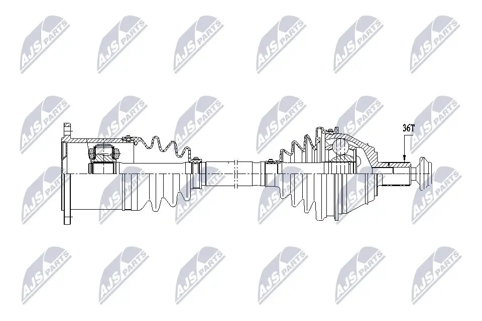 Antriebswelle Vorderachse rechts NTY NPW-VW-211