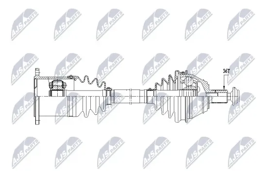 Antriebswelle Vorderachse rechts NTY NPW-VW-211 Bild Antriebswelle Vorderachse rechts NTY NPW-VW-211