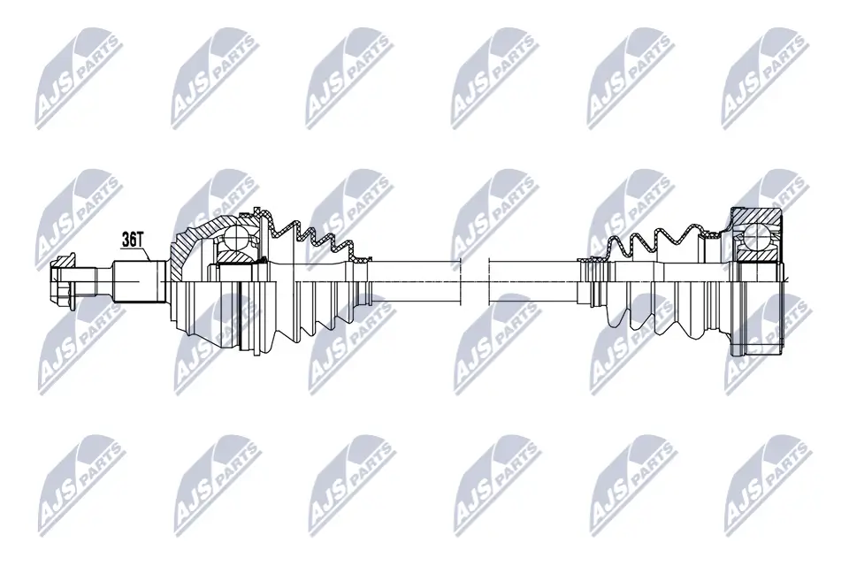 Antriebswelle Vorderachse links NTY NPW-VW-214