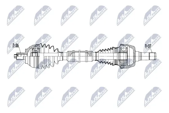 Antriebswelle Vorderachse rechts NTY NPW-VW-221 Bild Antriebswelle Vorderachse rechts NTY NPW-VW-221