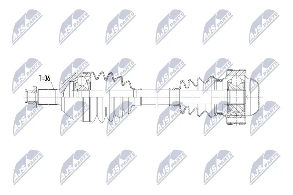 Antriebswelle Vorderachse links NTY NPW-VW-229