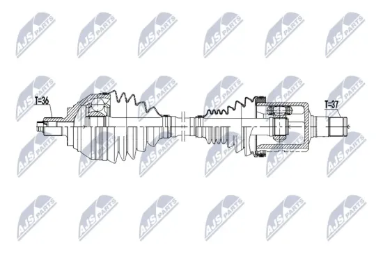 Antriebswelle Vorderachse links NTY NPW-VW-236 Bild Antriebswelle Vorderachse links NTY NPW-VW-236
