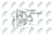 Gelenksatz, Antriebswelle NTY NPZ-AU-047