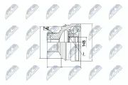 Gelenksatz, Antriebswelle radseitig Vorderachse links Vorderachse rechts NTY NPZ-AU-055