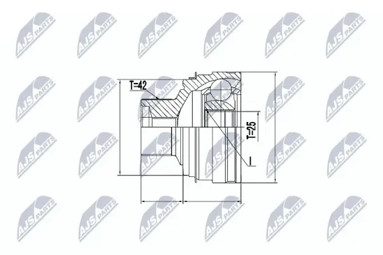 Gelenksatz, Antriebswelle NTY NPZ-AU-055 Bild Gelenksatz, Antriebswelle NTY NPZ-AU-055