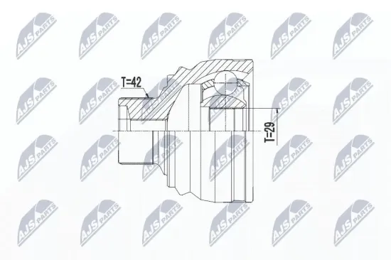 Gelenksatz, Antriebswelle Vorderachse NTY NPZ-AU-056 Bild Gelenksatz, Antriebswelle Vorderachse NTY NPZ-AU-056