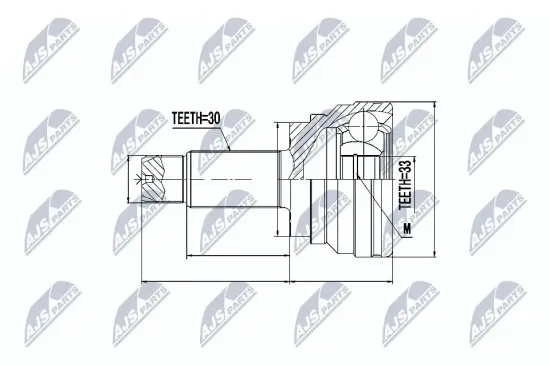 Gelenksatz, Antriebswelle radseitig NTY NPZ-BM-005 Bild Gelenksatz, Antriebswelle radseitig NTY NPZ-BM-005