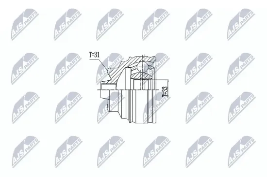 Gelenksatz, Antriebswelle NTY NPZ-BM-011 Bild Gelenksatz, Antriebswelle NTY NPZ-BM-011