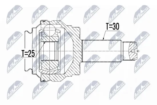 Gelenksatz, Antriebswelle radseitig Hinterachse NTY NPZ-BM-014 Bild Gelenksatz, Antriebswelle radseitig Hinterachse NTY NPZ-BM-014