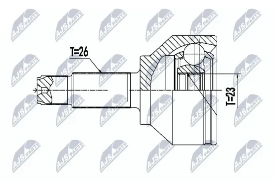 Gelenksatz, Antriebswelle Vorderachse NTY NPZ-BM-023 Bild Gelenksatz, Antriebswelle Vorderachse NTY NPZ-BM-023