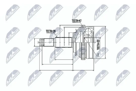 Gelenksatz, Antriebswelle NTY NPZ-CH-001 Bild Gelenksatz, Antriebswelle NTY NPZ-CH-001