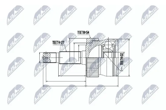 Gelenksatz, Antriebswelle radseitig NTY NPZ-CH-008 Bild Gelenksatz, Antriebswelle radseitig NTY NPZ-CH-008
