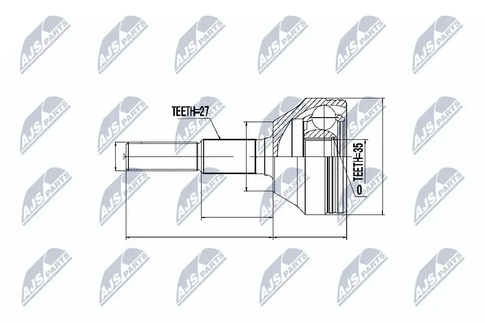 Gelenksatz, Antriebswelle radseitig NTY NPZ-CH-011