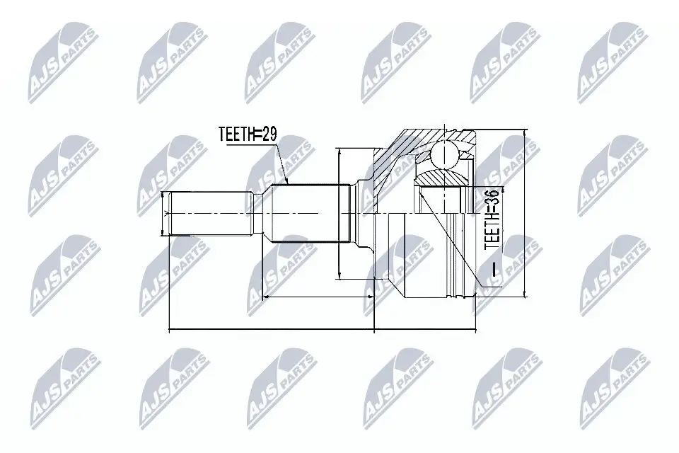 Gelenksatz, Antriebswelle radseitig NTY NPZ-CH-012