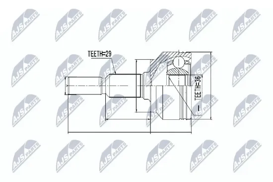 Gelenksatz, Antriebswelle radseitig NTY NPZ-CH-012 Bild Gelenksatz, Antriebswelle radseitig NTY NPZ-CH-012
