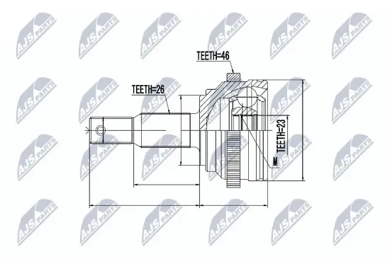 Gelenksatz, Antriebswelle radseitig NTY NPZ-CH-013 Bild Gelenksatz, Antriebswelle radseitig NTY NPZ-CH-013