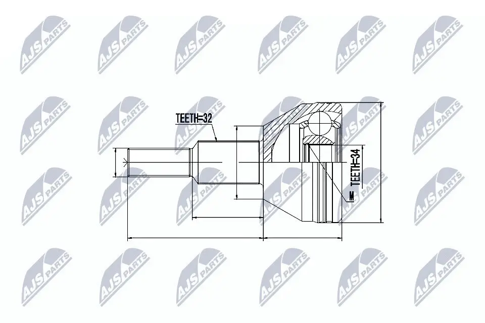 Gelenksatz, Antriebswelle radseitig NTY NPZ-CH-016