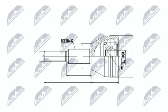 Gelenksatz, Antriebswelle radseitig NTY NPZ-CH-016 Bild Gelenksatz, Antriebswelle radseitig NTY NPZ-CH-016