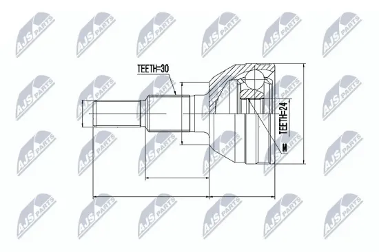 Gelenksatz, Antriebswelle Vorderachse radseitig NTY NPZ-CH-020 Bild Gelenksatz, Antriebswelle Vorderachse radseitig NTY NPZ-CH-020