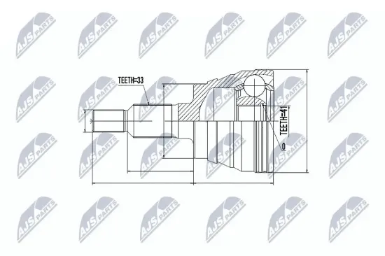 Gelenksatz, Antriebswelle radseitig NTY NPZ-CH-023 Bild Gelenksatz, Antriebswelle radseitig NTY NPZ-CH-023