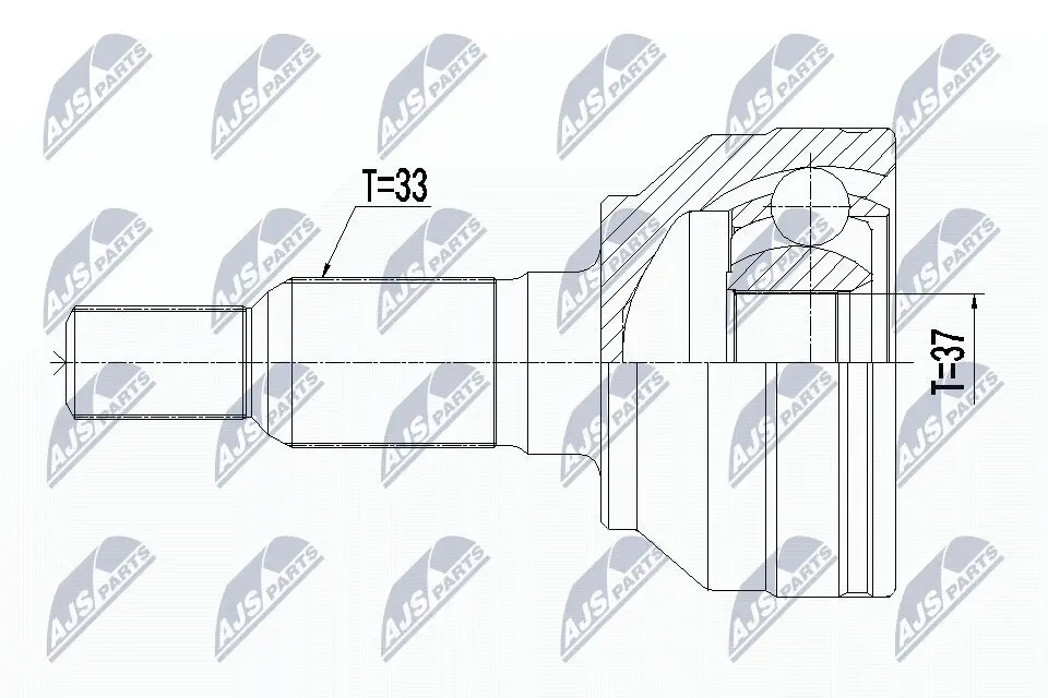 Gelenksatz, Antriebswelle radseitig Vorderachse NTY NPZ-CH-024