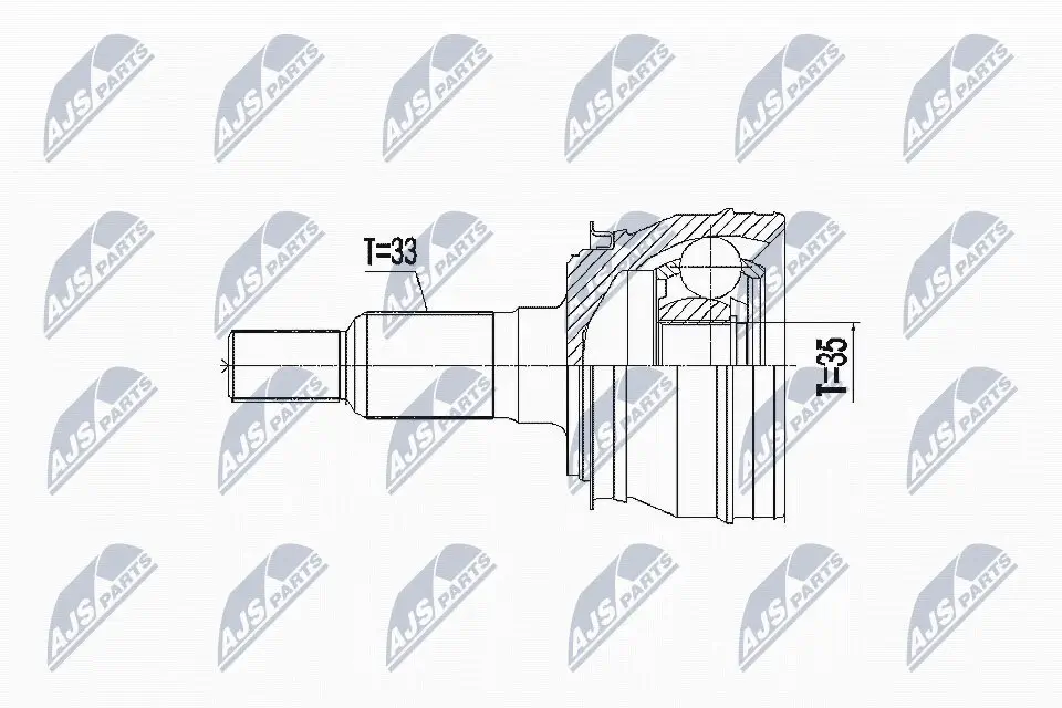 Gelenksatz, Antriebswelle Vorderachse radseitig NTY NPZ-CH-027