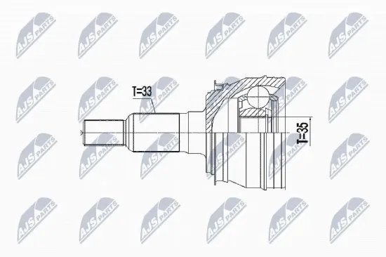 Gelenksatz, Antriebswelle Vorderachse radseitig NTY NPZ-CH-027 Bild Gelenksatz, Antriebswelle Vorderachse radseitig NTY NPZ-CH-027