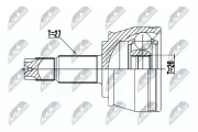 Gelenksatz, Antriebswelle NTY NPZ-CH-030