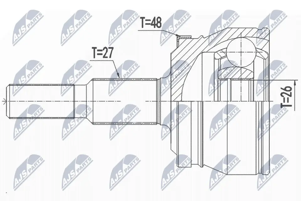 Gelenksatz, Antriebswelle Hinterachse NTY NPZ-CH-032