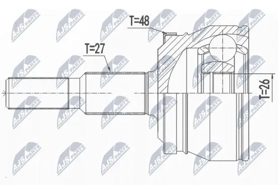 Gelenksatz, Antriebswelle Hinterachse NTY NPZ-CH-032 Bild Gelenksatz, Antriebswelle Hinterachse NTY NPZ-CH-032