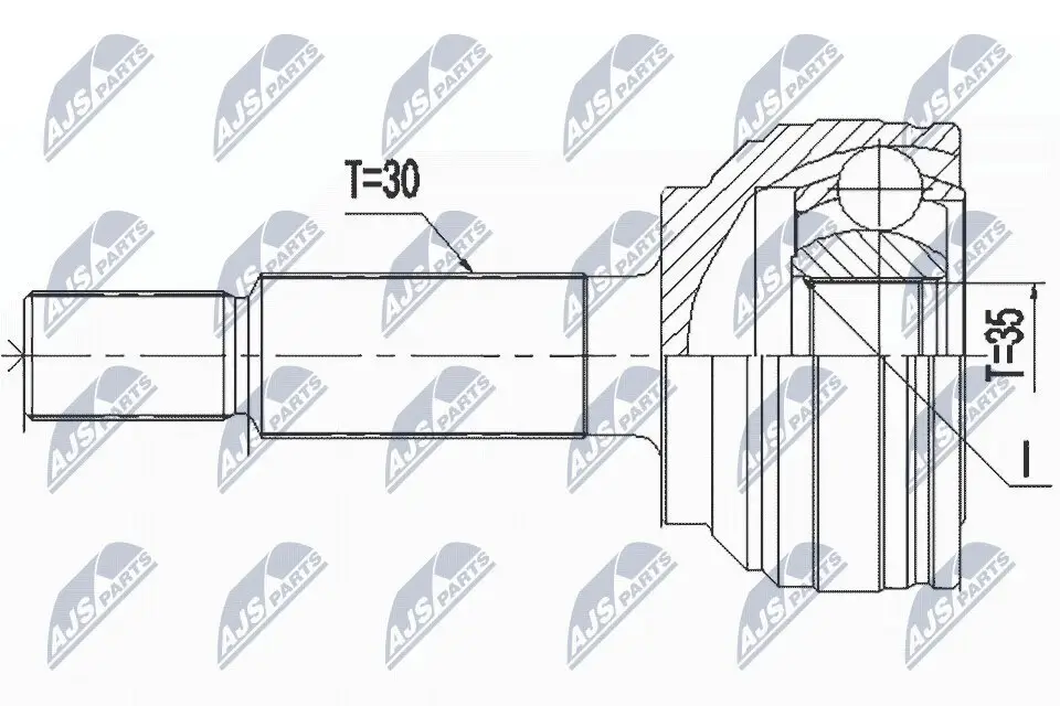 Gelenksatz, Antriebswelle Hinterachse Hinterachse links Hinterachse rechts NTY NPZ-CH-034