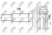Gelenksatz, Antriebswelle Hinterachse Hinterachse links Hinterachse rechts NTY NPZ-CH-034