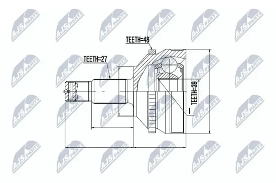 Gelenksatz, Antriebswelle radseitig NTY NPZ-CT-004 Bild Gelenksatz, Antriebswelle radseitig NTY NPZ-CT-004