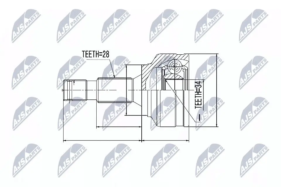 Gelenksatz, Antriebswelle radseitig NTY NPZ-CT-019