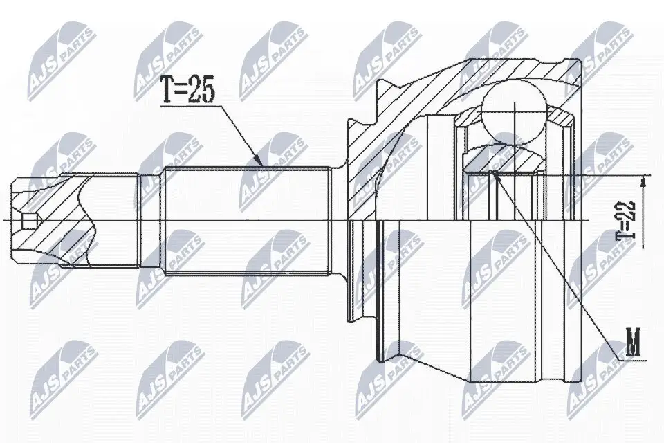 Gelenksatz, Antriebswelle NTY NPZ-CT-024