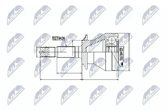 Gelenksatz, Antriebswelle radseitig NTY NPZ-DA-013 Bild Gelenksatz, Antriebswelle radseitig NTY NPZ-DA-013