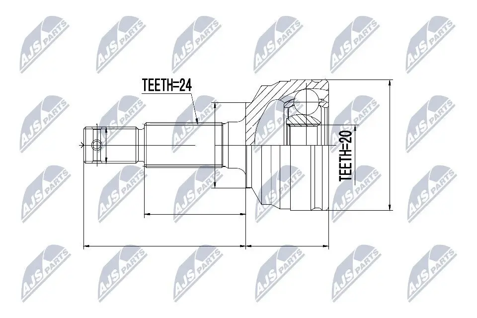 Gelenksatz, Antriebswelle NTY NPZ-DA-016